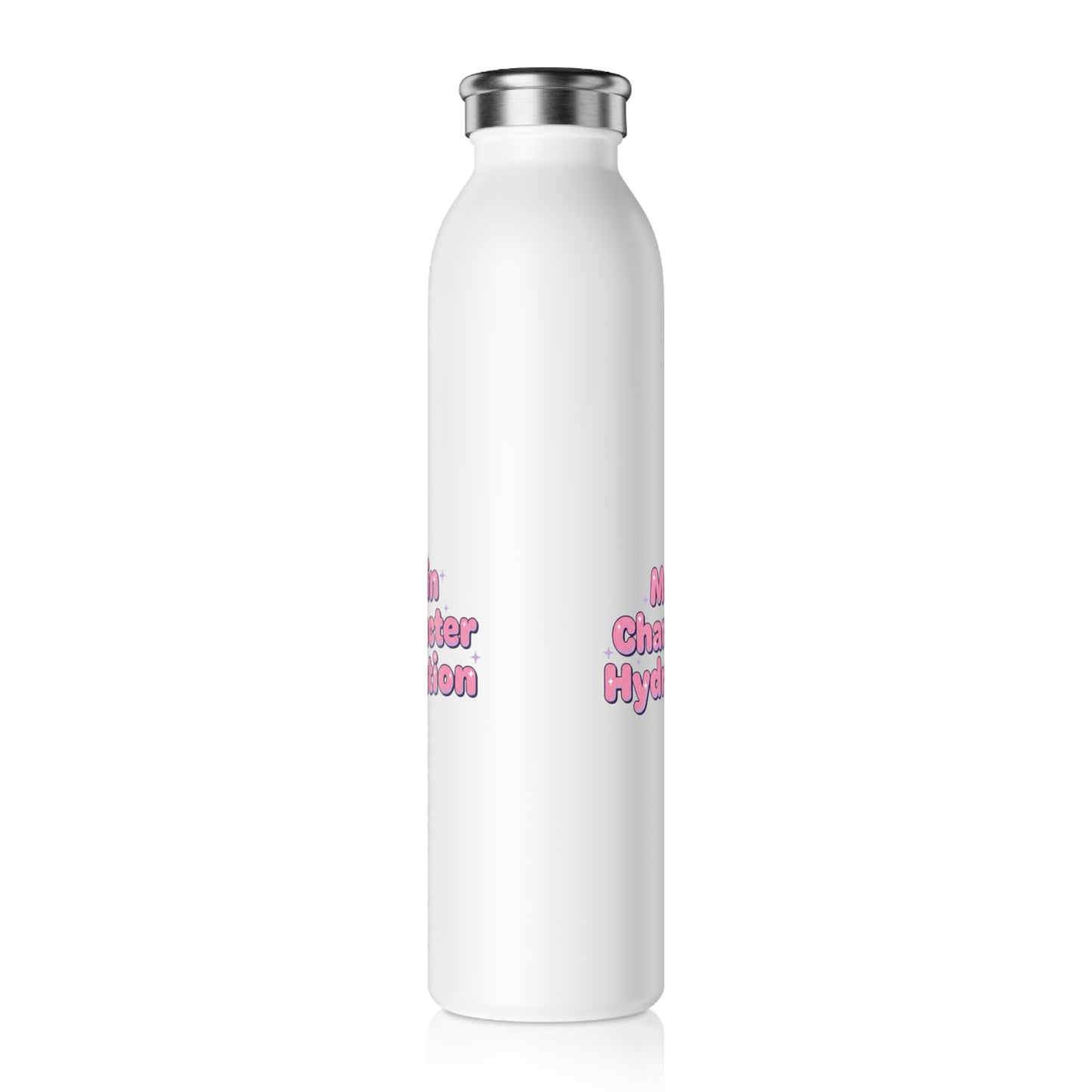 Main Character Hydration – Slim Stainless Steel Water Bottle | Aesthetic Motivational Gift for Her