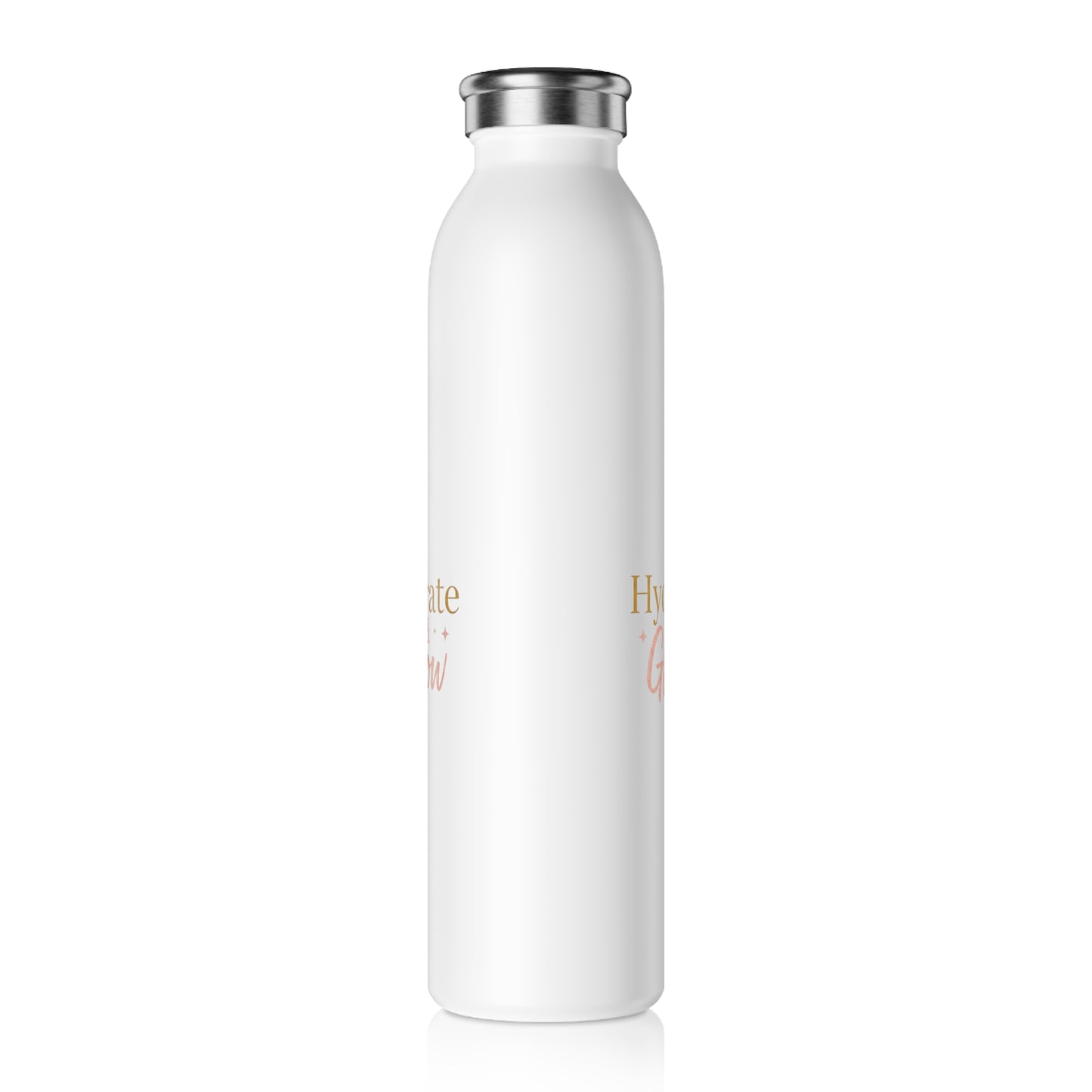 Hydrate & Glow – Slim Stainless Steel Water Bottle | Aesthetic Self-Care Gift for Women