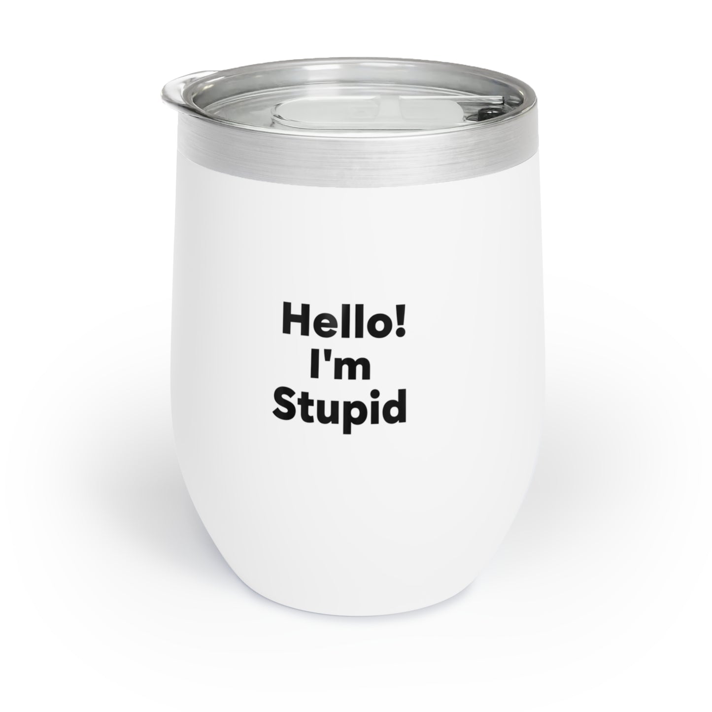 Hello! I’m Stupid – 350 ML Stainless Steel Wine Tumbler | Funny Gift for Couples & Friends