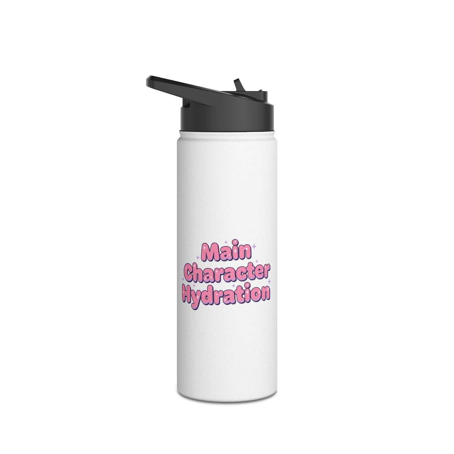 Main Character Hydration – Stainless Steel Water Bottle | Cute Motivational Fitness Bottle & Gift for Her