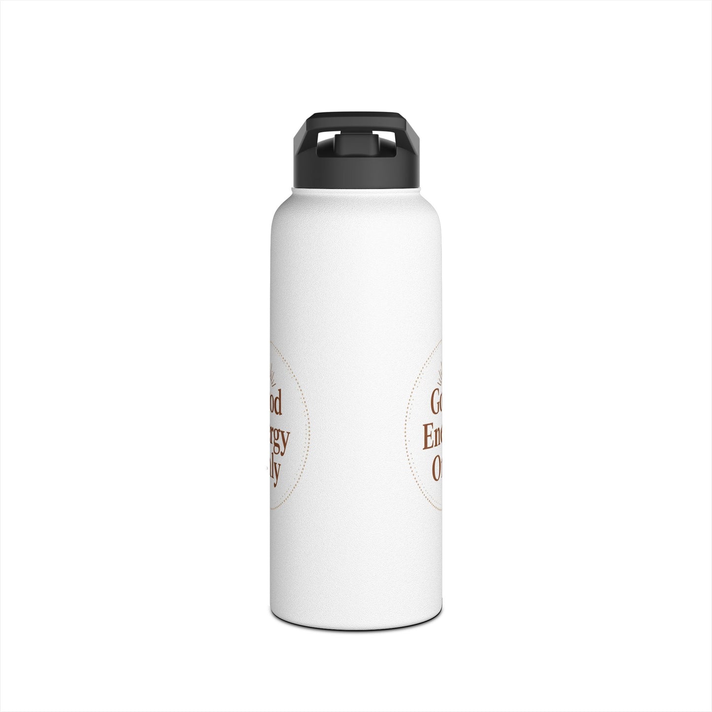 Good Energy Only – Boho Stainless Steel Water Bottle | Mindful Hydration, Yoga & Wellness Gift