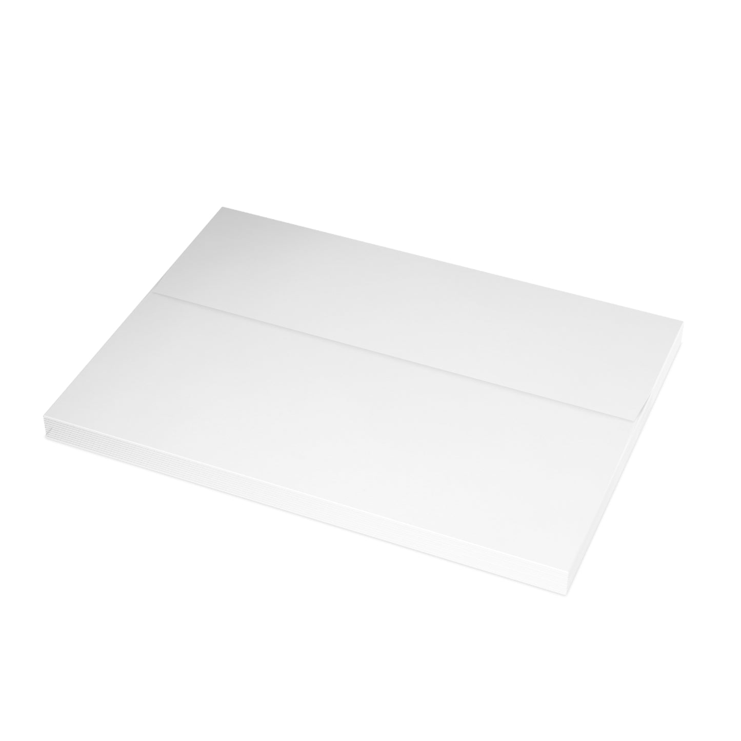Blank Folded Greeting Cards — Plain White Cards for Custom Printing (1, 10, 30, 50pcs)
