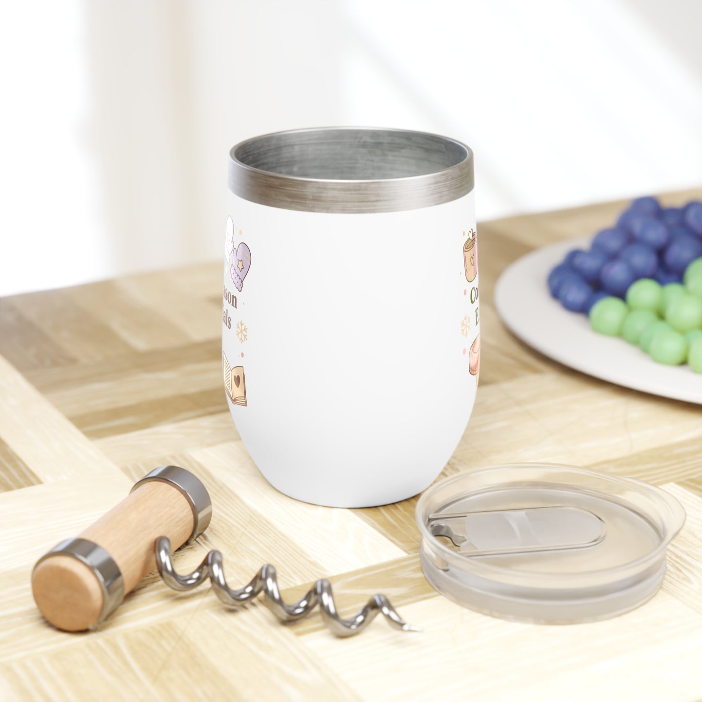 Cozy Season Essentials – Winter Wine Tumbler | Aesthetic Fall & Holiday Gift for Her