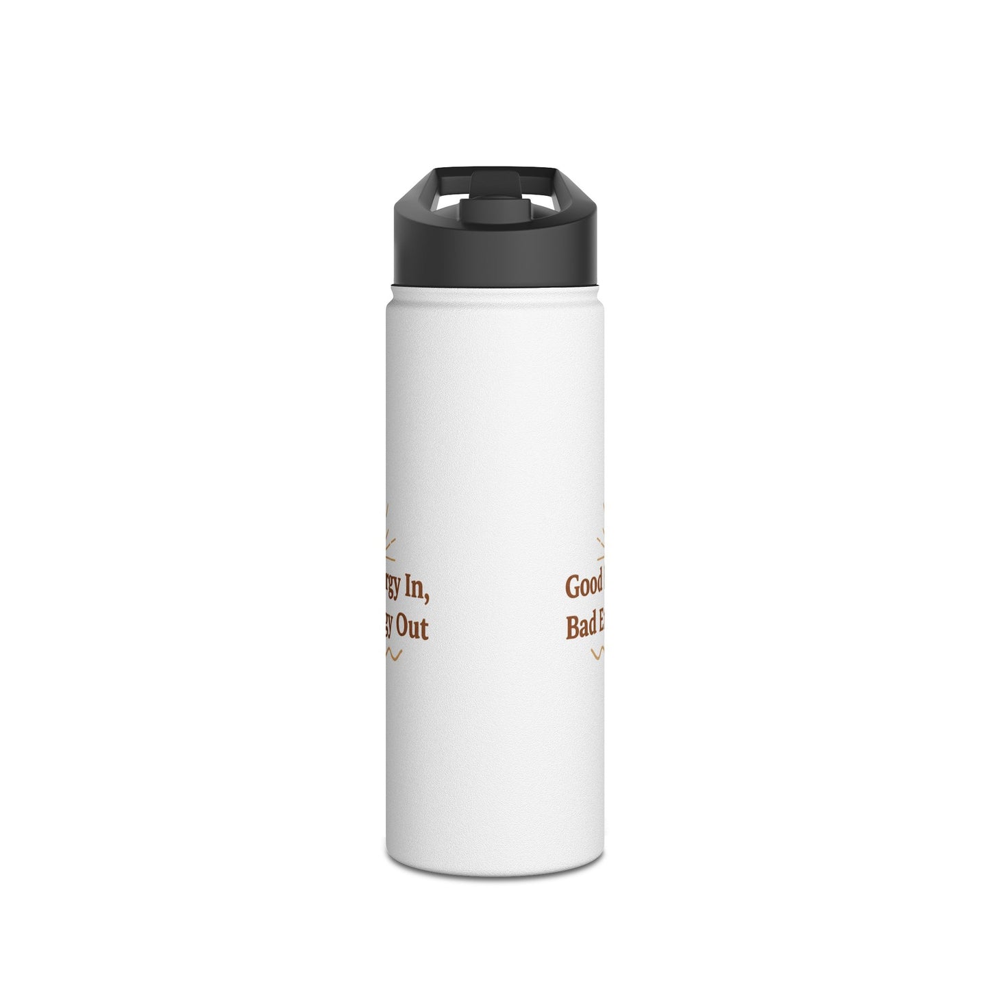 Good Energy In, Bad Energy Out – Boho Stainless Steel Water Bottle | Yoga & Wellness Gift