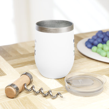 She’s With Stupid! – 350 ML Stainless Steel Wine Tumbler | Funny Matching Gift for Couples & Friends