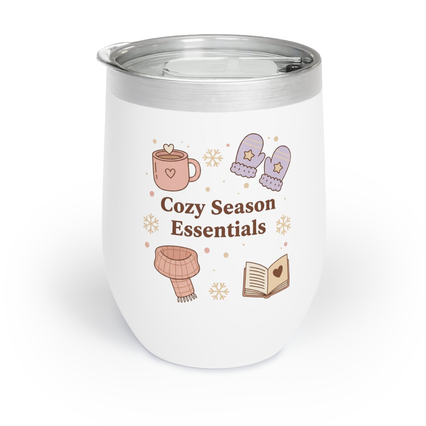 Cozy Season Essentials – Winter Wine Tumbler | Aesthetic Fall & Holiday Gift for Her