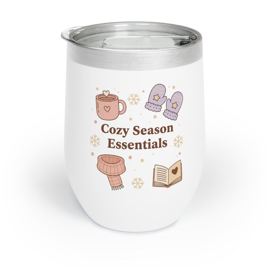 Cozy Season Essentials – Winter Wine Tumbler | Aesthetic Fall & Holiday Gift for Her