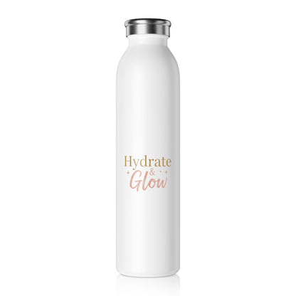 Hydrate & Glow – Slim Stainless Steel Water Bottle | Aesthetic Self-Care Gift for Women