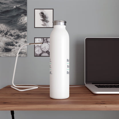Refill. Reset. Repeat. – Slim Stainless Steel Water Bottle | Minimalist Hydration Bottle for Work & Wellness