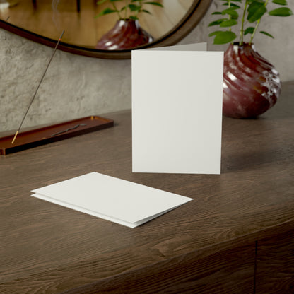Blank Folded Greeting Cards — Plain White Cards for Custom Printing (1, 10, 30, 50pcs)