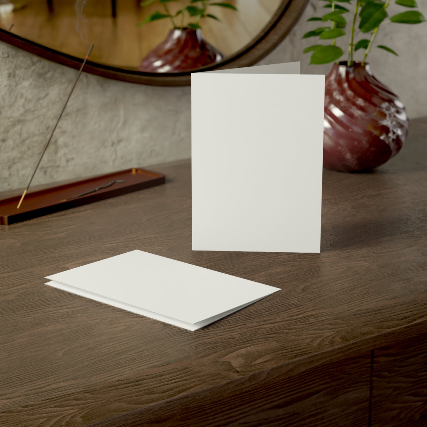 Blank Folded Greeting Cards — Plain White Cards for Custom Printing (1, 10, 30, 50pcs)