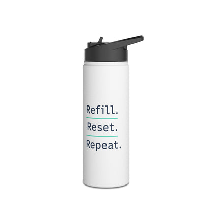 Refill. Reset. Repeat. – Minimalist Stainless Steel Water Bottle | Wellness, Gym & Everyday Hydration Bottle