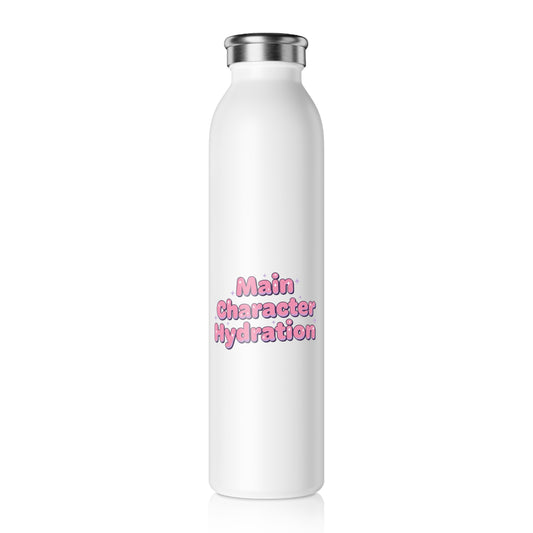 Main Character Hydration – Slim Stainless Steel Water Bottle | Aesthetic Motivational Gift for Her