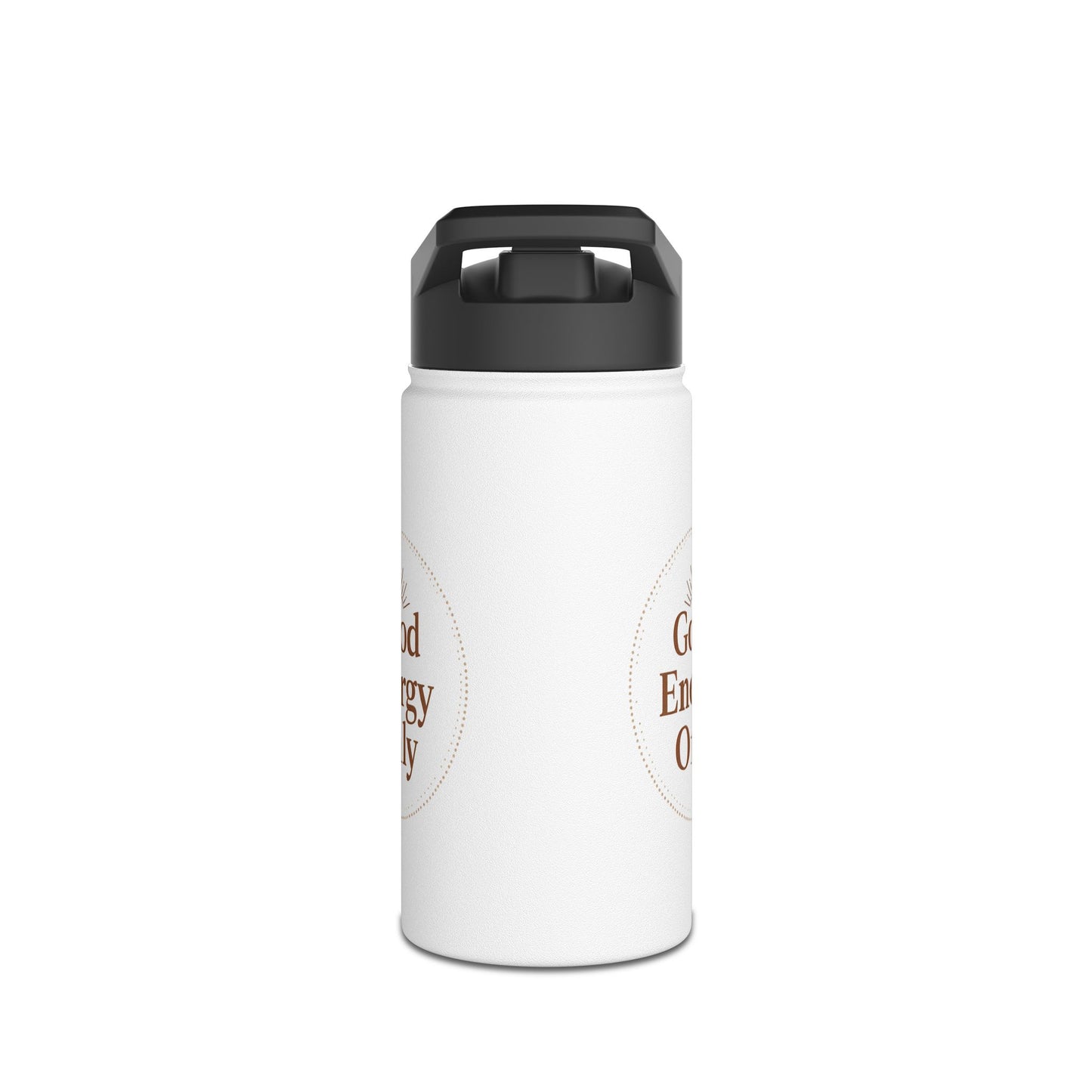 Good Energy Only – Boho Stainless Steel Water Bottle | Mindful Hydration, Yoga & Wellness Gift