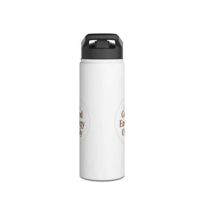 Good Energy Only – Boho Stainless Steel Water Bottle | Mindful Hydration, Yoga & Wellness Gift