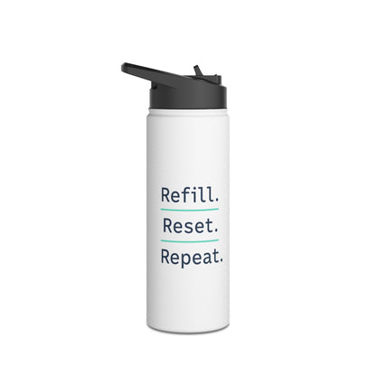 Refill. Reset. Repeat. – Minimalist Stainless Steel Water Bottle | Wellness, Gym & Everyday Hydration Bottle