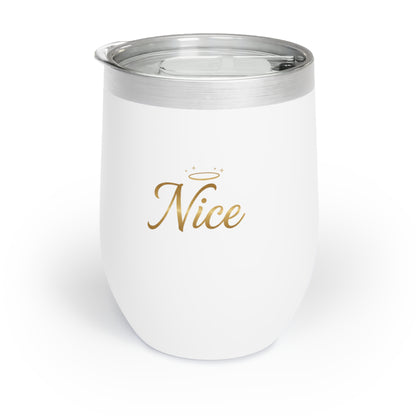 Nice – Christmas Wine Tumbler | Classy Holiday Gift for Her, Stainless Steel Insulated Cup