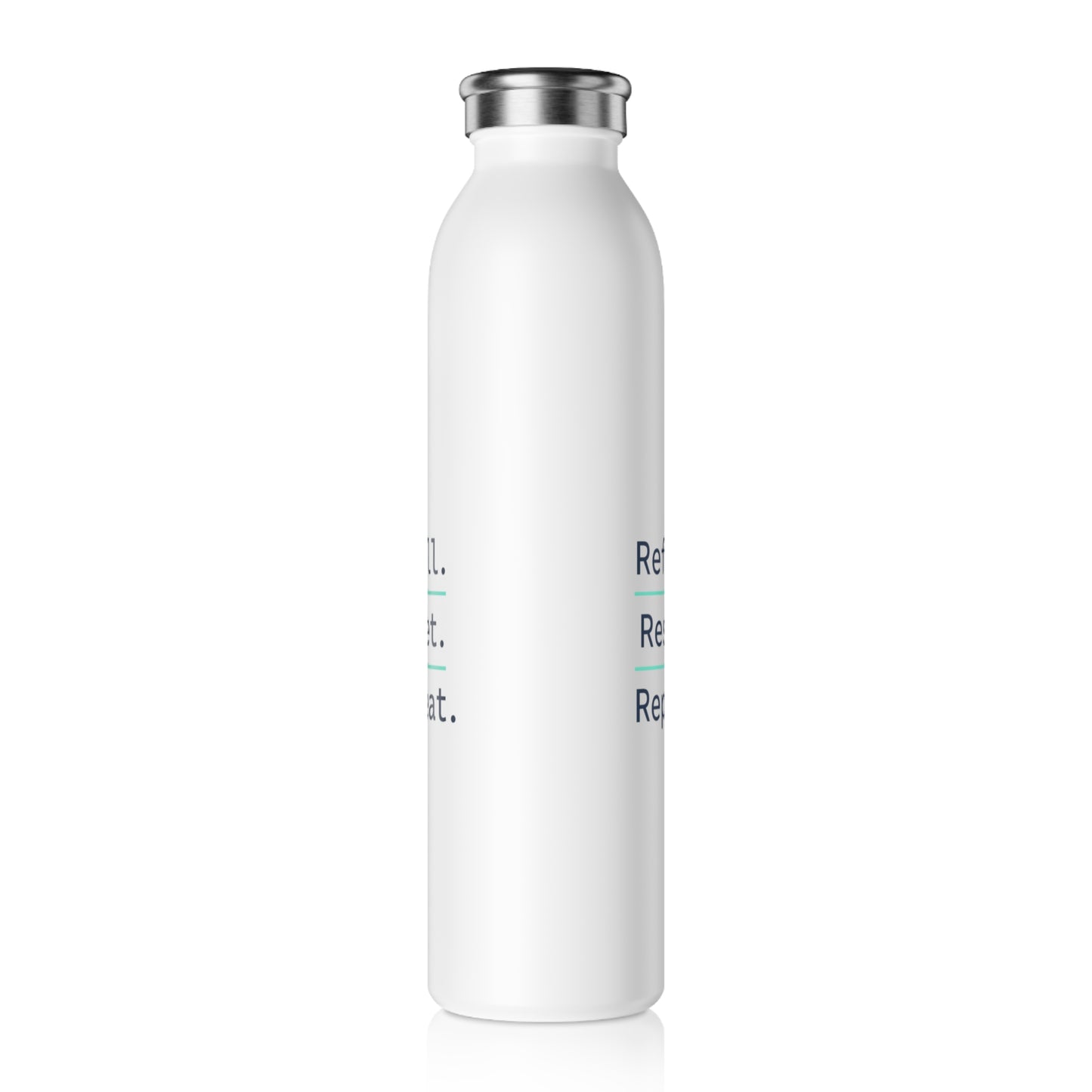 Refill. Reset. Repeat. – Slim Stainless Steel Water Bottle | Minimalist Hydration Bottle for Work & Wellness