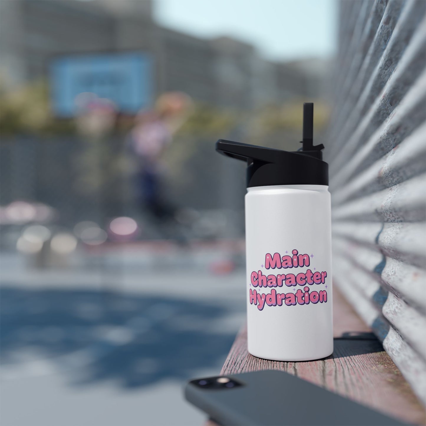 Main Character Hydration – Stainless Steel Water Bottle | Cute Motivational Fitness Bottle & Gift for Her