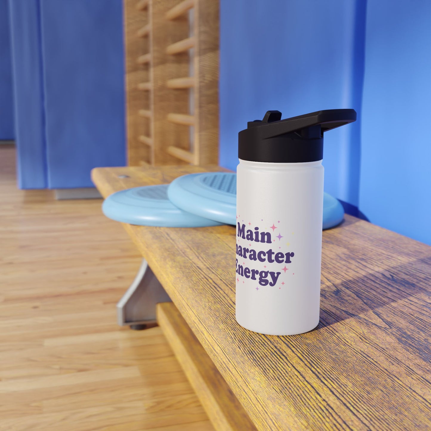 Main Character Energy – Aesthetic Stainless Steel Water Bottle | Motivational & Trendy Hydration Gift