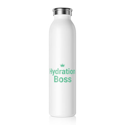 Hydration Boss – Slim Stainless Steel Water Bottle | Motivational Gift for Fitness & Office