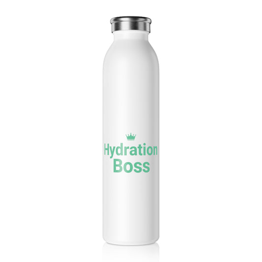 Hydration Boss – Slim Stainless Steel Water Bottle | Motivational Gift for Fitness & Office