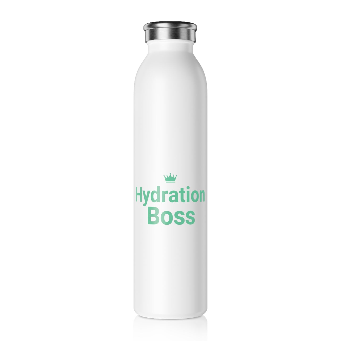 Hydration Boss – Slim Stainless Steel Water Bottle | Motivational Gift for Fitness & Office