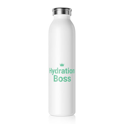 Hydration Boss – Slim Stainless Steel Water Bottle | Motivational Gift for Fitness & Office