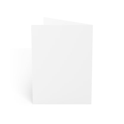 Blank Folded Greeting Cards — Plain White Cards for Custom Printing (1, 10, 30, 50pcs)