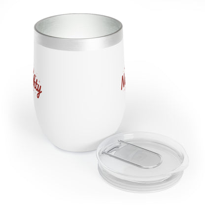 Naughty – Funny Christmas Wine Tumbler | Holiday Gift for Her, Stainless Steel Insulated Cup