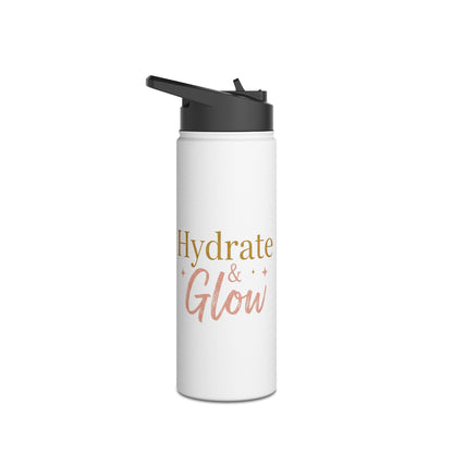 Hydrate & Glow – Aesthetic Stainless Steel Water Bottle | Wellness, Fitness & Self-Care Gift