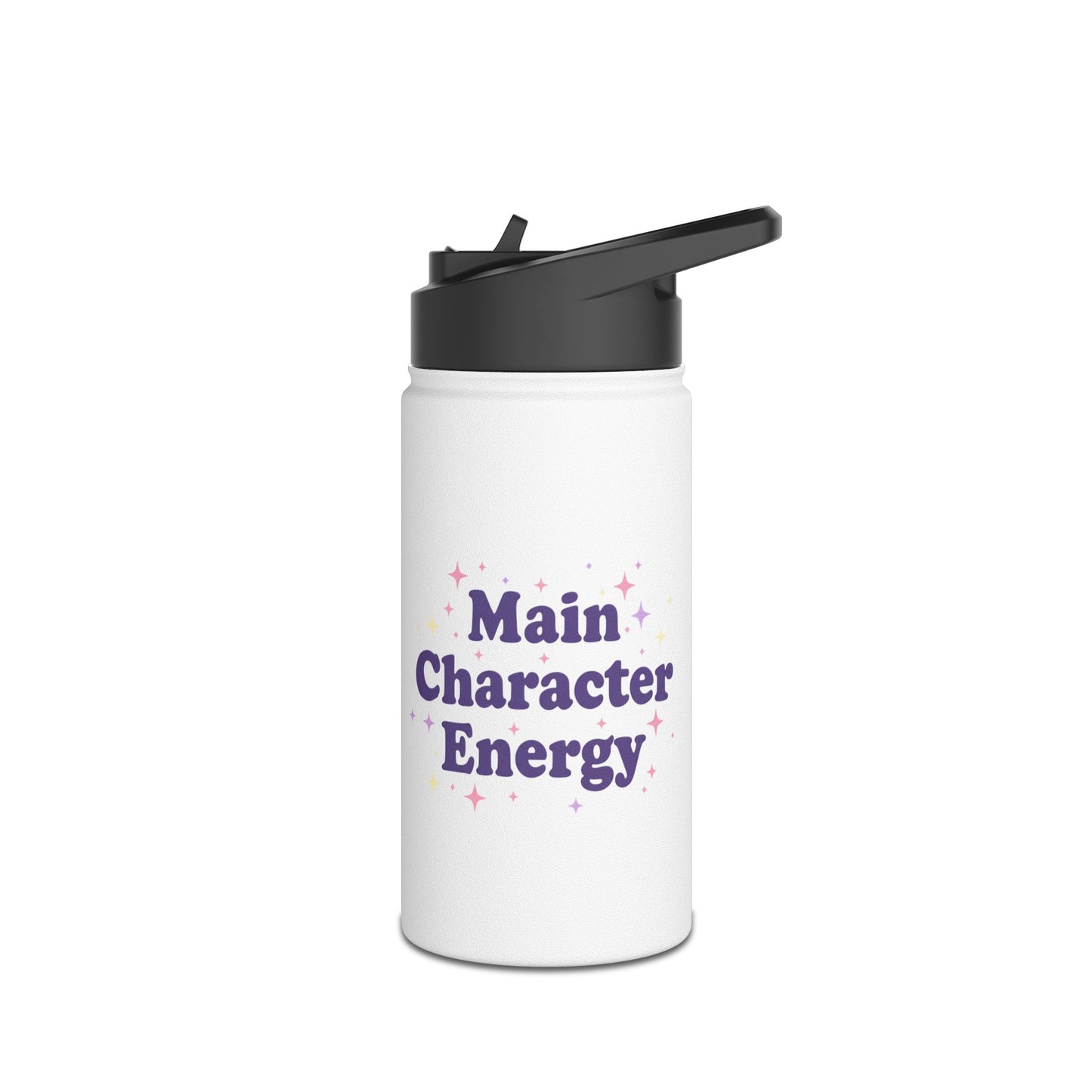 Main Character Energy – Aesthetic Stainless Steel Water Bottle | Motivational & Trendy Hydration Gift