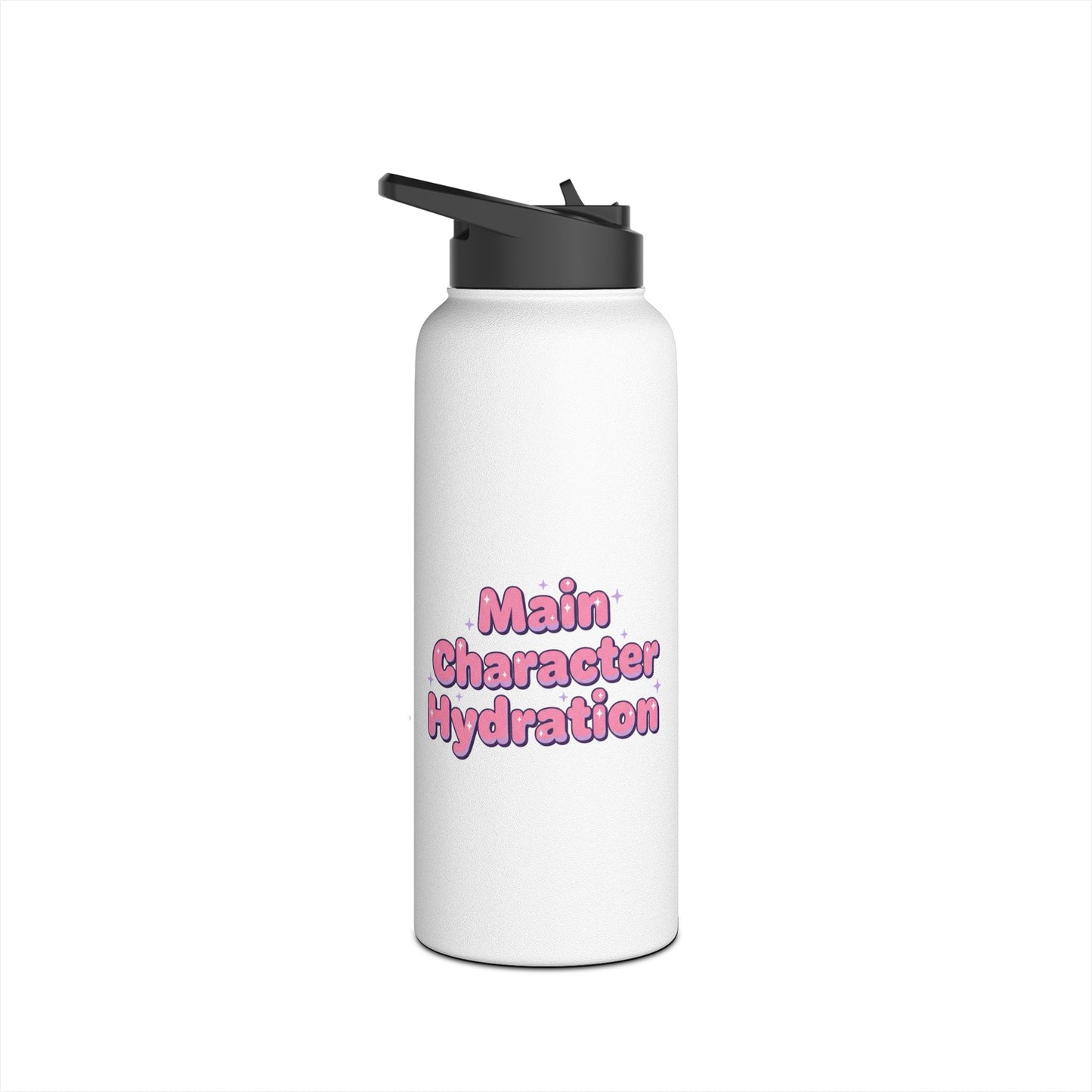 Main Character Hydration – Stainless Steel Water Bottle | Cute Motivational Fitness Bottle & Gift for Her
