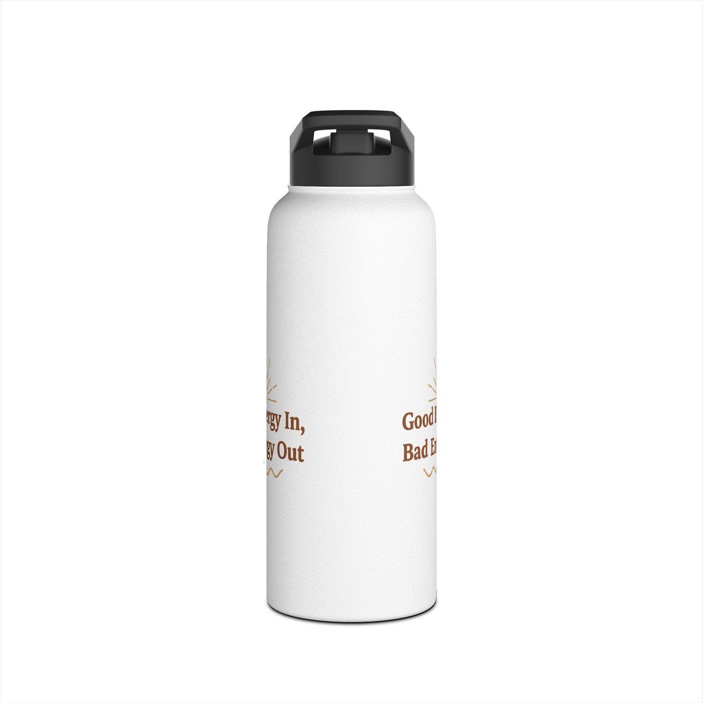 Good Energy In, Bad Energy Out – Boho Stainless Steel Water Bottle | Yoga & Wellness Gift