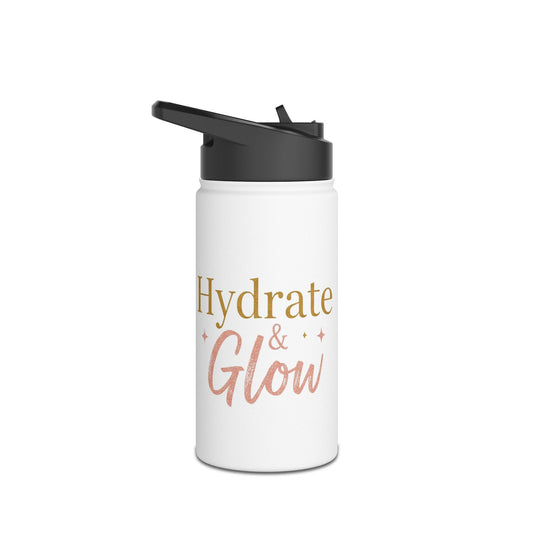 Hydrate & Glow – Aesthetic Stainless Steel Water Bottle | Wellness, Fitness & Self-Care Gift
