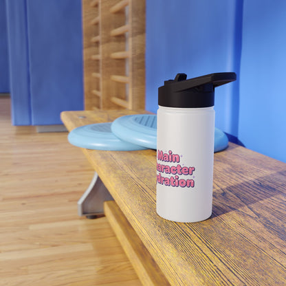 Main Character Hydration – Stainless Steel Water Bottle | Cute Motivational Fitness Bottle & Gift for Her