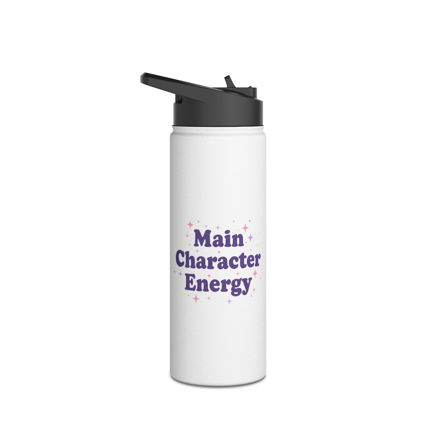 Main Character Energy – Aesthetic Stainless Steel Water Bottle | Motivational & Trendy Hydration Gift