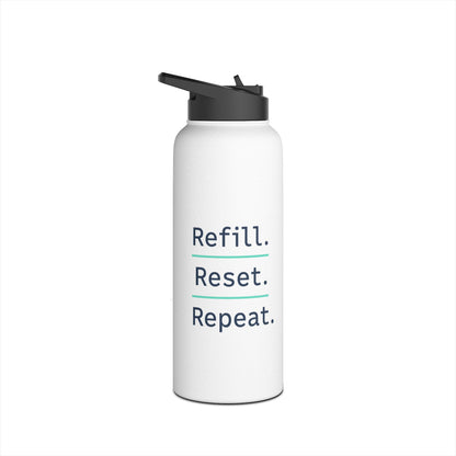 Refill. Reset. Repeat. – Minimalist Stainless Steel Water Bottle | Wellness, Gym & Everyday Hydration Bottle