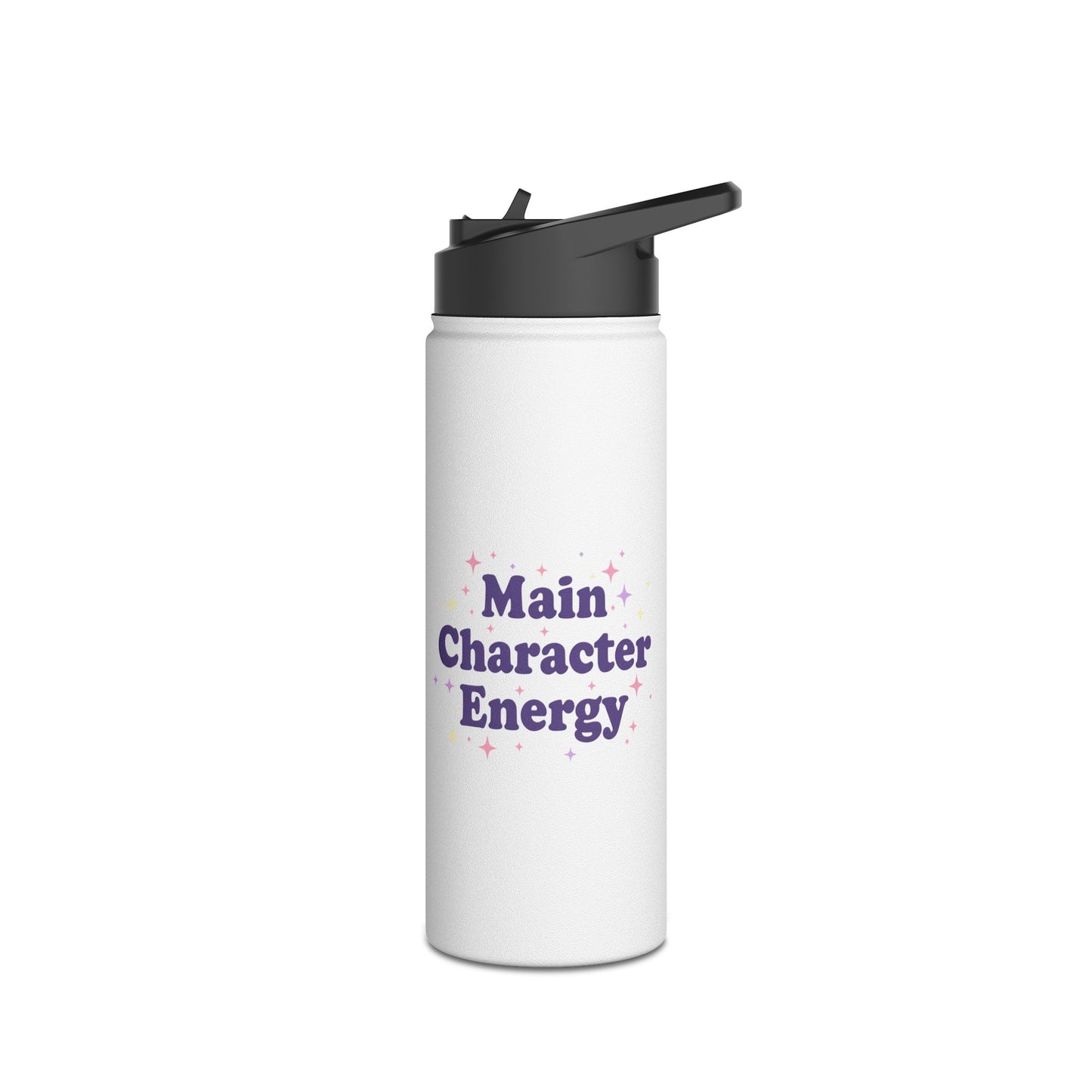 Main Character Energy – Aesthetic Stainless Steel Water Bottle | Motivational & Trendy Hydration Gift