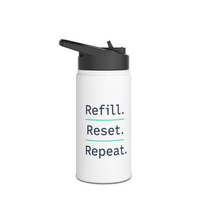 Refill. Reset. Repeat. – Minimalist Stainless Steel Water Bottle | Wellness, Gym & Everyday Hydration Bottle