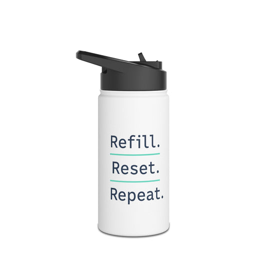 Refill. Reset. Repeat. – Minimalist Stainless Steel Water Bottle | Wellness, Gym & Everyday Hydration Bottle