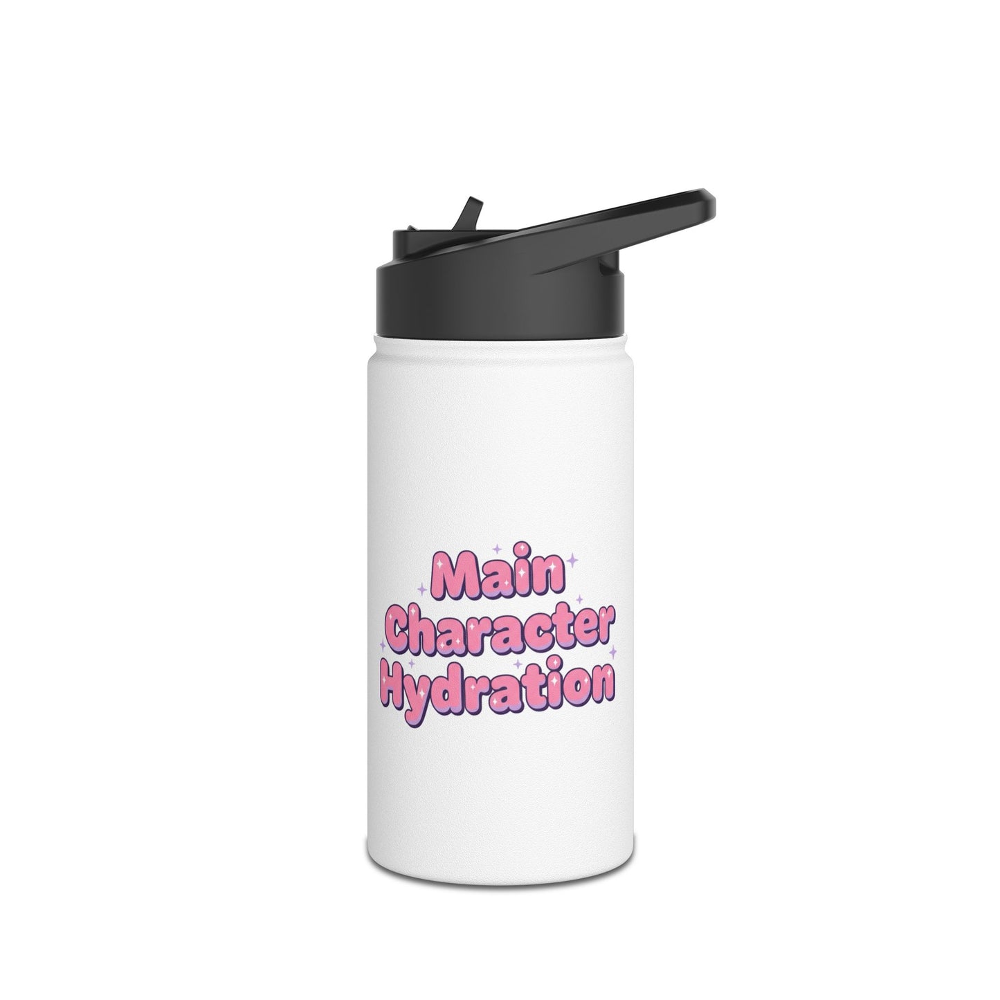 Main Character Hydration – Stainless Steel Water Bottle | Cute Motivational Fitness Bottle & Gift for Her