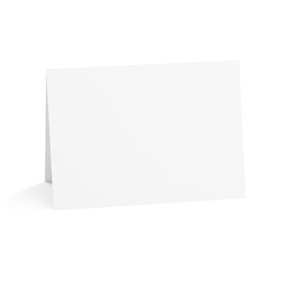 Blank Folded Greeting Cards — Plain White Cards for Custom Printing (1, 10, 30, 50pcs)