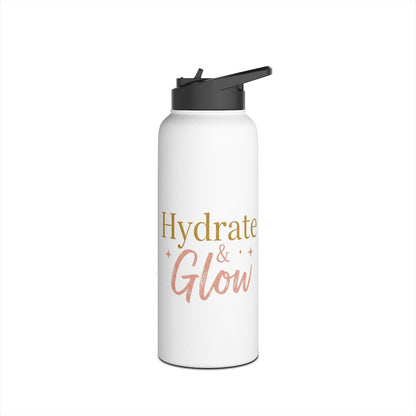 Hydrate & Glow – Aesthetic Stainless Steel Water Bottle | Wellness, Fitness & Self-Care Gift