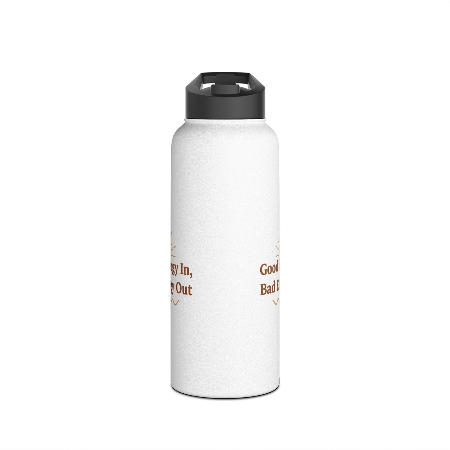 Good Energy In, Bad Energy Out – Boho Stainless Steel Water Bottle | Yoga & Wellness Gift