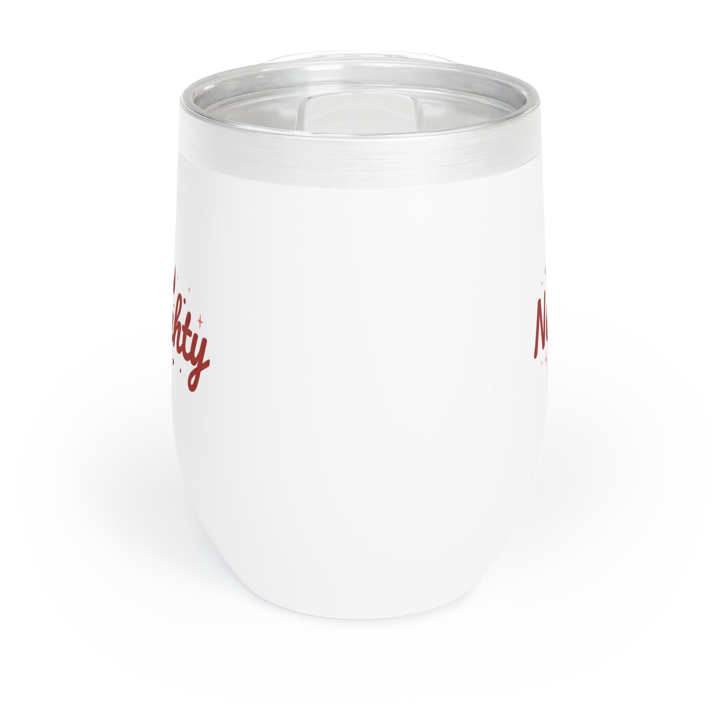 Naughty – Funny Christmas Wine Tumbler | Holiday Gift for Her, Stainless Steel Insulated Cup