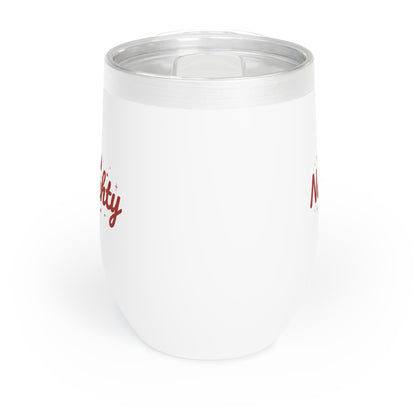 Naughty – Funny Christmas Wine Tumbler | Holiday Gift for Her, Stainless Steel Insulated Cup