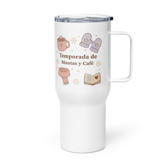 Blanket & Coffee Season – Large Stainless Steel Tumbler | 740ML & 1.2L Travel Mug for Cozy Moments