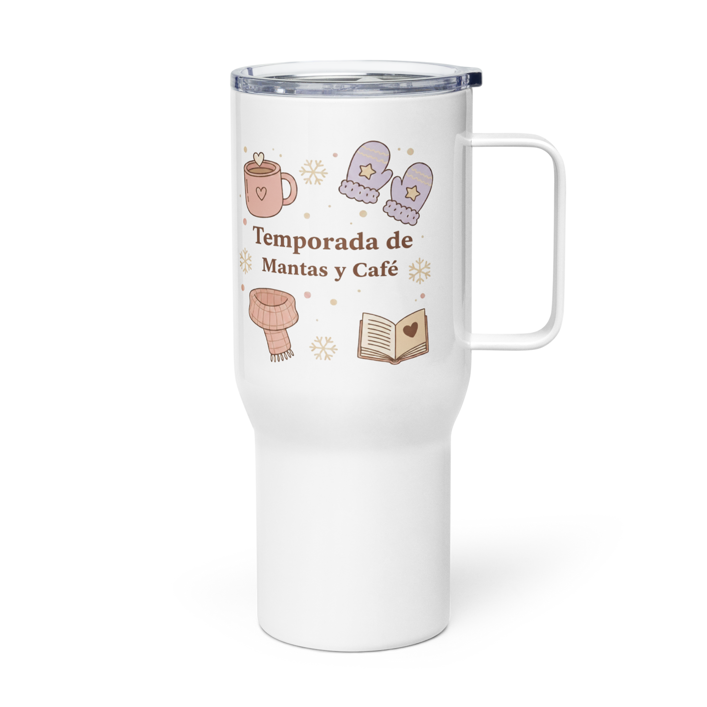 Temporada de mantas y café – Vaso térmico grande de acero inoxidable | Taza de viaje de 740 ml y 1,2 l para momentos acogedores
